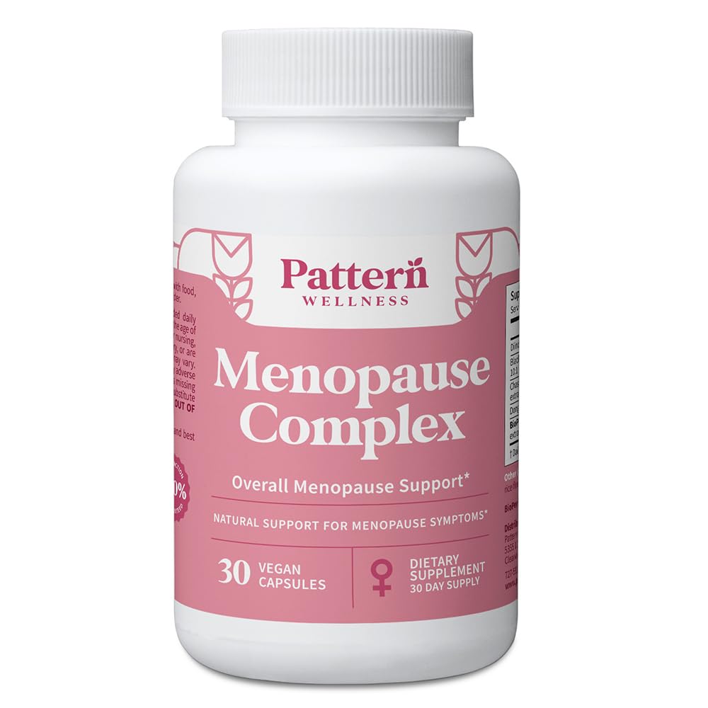 Vzorec Wellness Menopause Complex – Zeliščni dodatek za ženske Wellness & Hormone Health Support – s črno Cohosh, DIM & Bioperine® – 30 Veganske kapsule, 3. stranka testiran