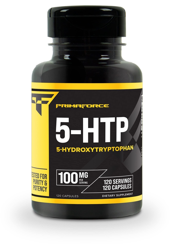 Primaforce 5-HTP 100mg dodatek, 120 kapsul, 100mg na serviranje, 5-hidroksitriptofan