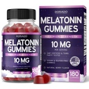 Melatonin Gumies 10mg za odrasle (180 Count) - Quick Dissolve Melatonin Gumies - Gummy za odrasle Vsebuje 10mg - visoke jakosti - mešane jagodne arome - Non-GMO, Vegan dodatek & Made in USA