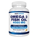 Arazo Nutrition Wild Caught Omega 3 ribje olje – 90 Soft Gels – 4,080mg High EPA 1200mg DHA 900mg Lemon Flavor Burpless Softgels