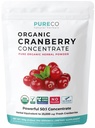 USDA Cranberry Powder Organic Certified - Ekološki koncentrat brusnični sok Podpora Sečilni trakt Zdravje za ženske in moške - Pure Berry koncentrat Vegan Non-GMO & Filler Free (200 Serving)
