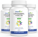 Liposomski Fisetin s quercetin dopolnili 1200 mg na serviranje, visoka absorpcija Polifenoli Antioksidanti za ženske, Moški, Ne- GMO, Gluten-free,3 steklenica-180 Softgels