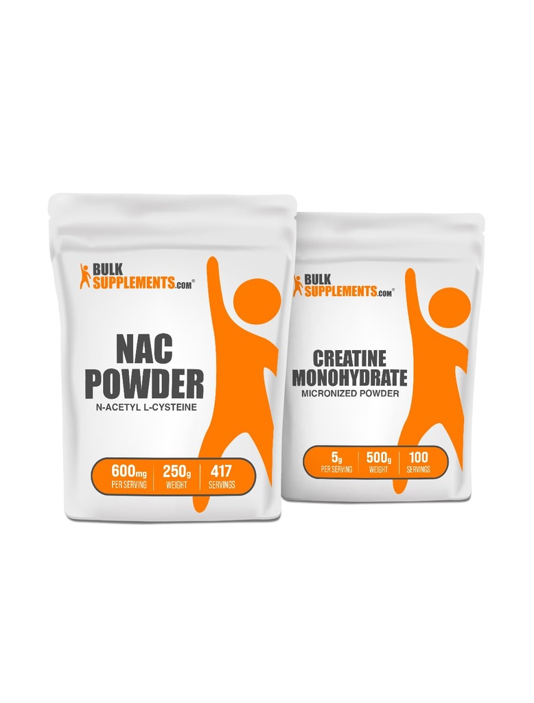 Paketi za velike količine NAC (N-Acetil L-Cysteine) 250g + Kreatin 500g