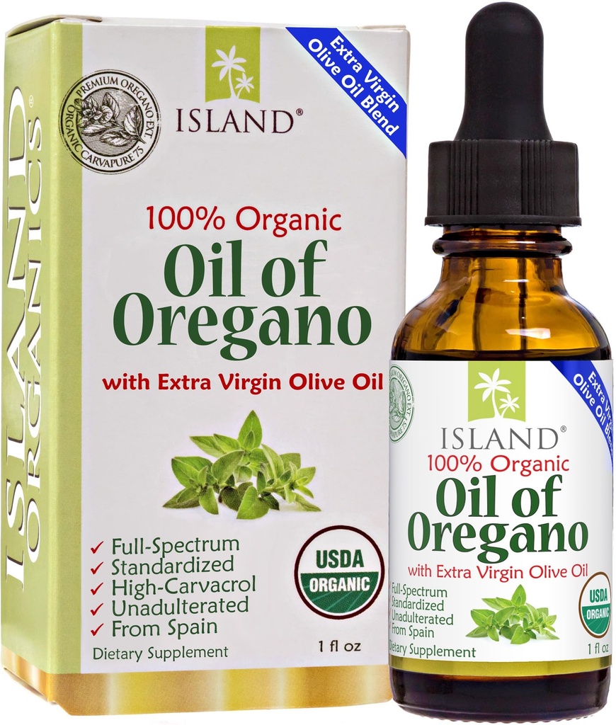 Olje Origano Organic Tekočih kapljic (1 fl oz) - Mešanica organskega Origano olja in oljčnega olja, rastejo v Španiji