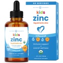 NutraChamps Tekoče cinkove kapljice za otroke, Jonske cinkove kapljice Okrepljene z vitaminom C za otroke, Sugar-free 4 oz, Vegan & Non-GMO, Tangerine, 60 Serving, 2 mesec dobave