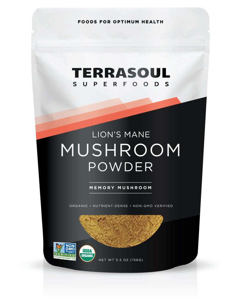 Terrasoul Superfoods Ekološka ličja griva v prahu (4:1 ekstrakt), 5,5 Ounce