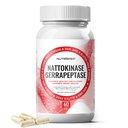 Nattokinase 2000 FU Serrapeptase 240000 SPU dodatek - okrepljen s koencim CoQ10 Vitamin B6 Vitamin C črni poper ekstrakt - Nattokinase 400mg Kapsula za moške