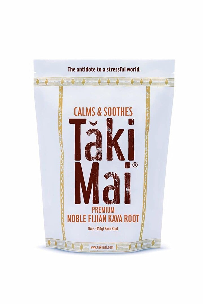 Taki Mai Noble Kava Kava Root Powder 16oz – Verodostojno tradicionalno grind, naravni večer Sprostitev, mirne noči in mirne obrede, 100% Čisti Plemenita Kava