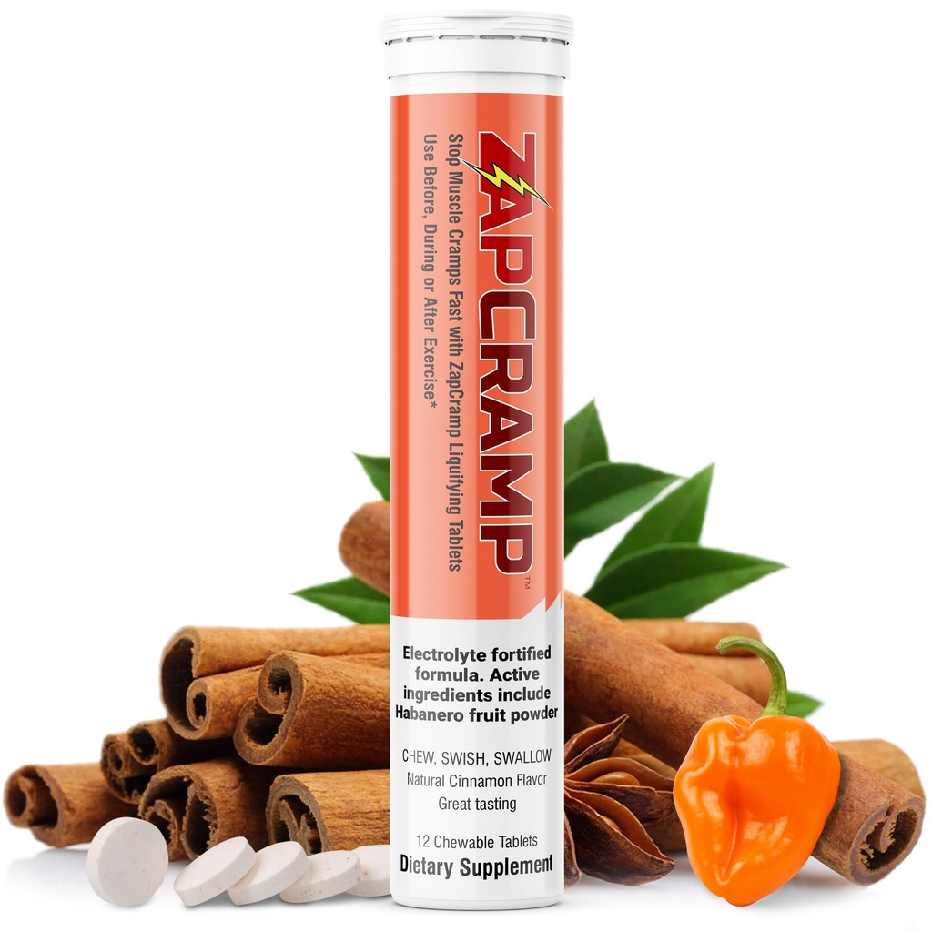 Ustavite mišične kratice hitro s kapsaicin iz Habanero sadni prah Likvifikativne žvečljive tablete z elektroliti za telo in noge Cramps Relief- 12 tablete