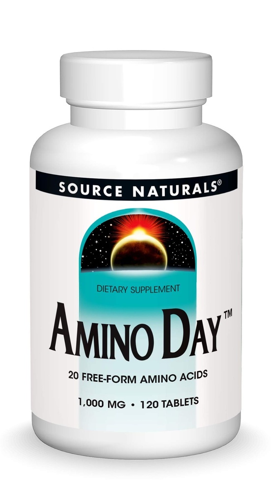 Vir Naturals Amino Day - 20 Free Form Aminokisline Podpira kakovostno prehrano med prehrano - 120 tablet