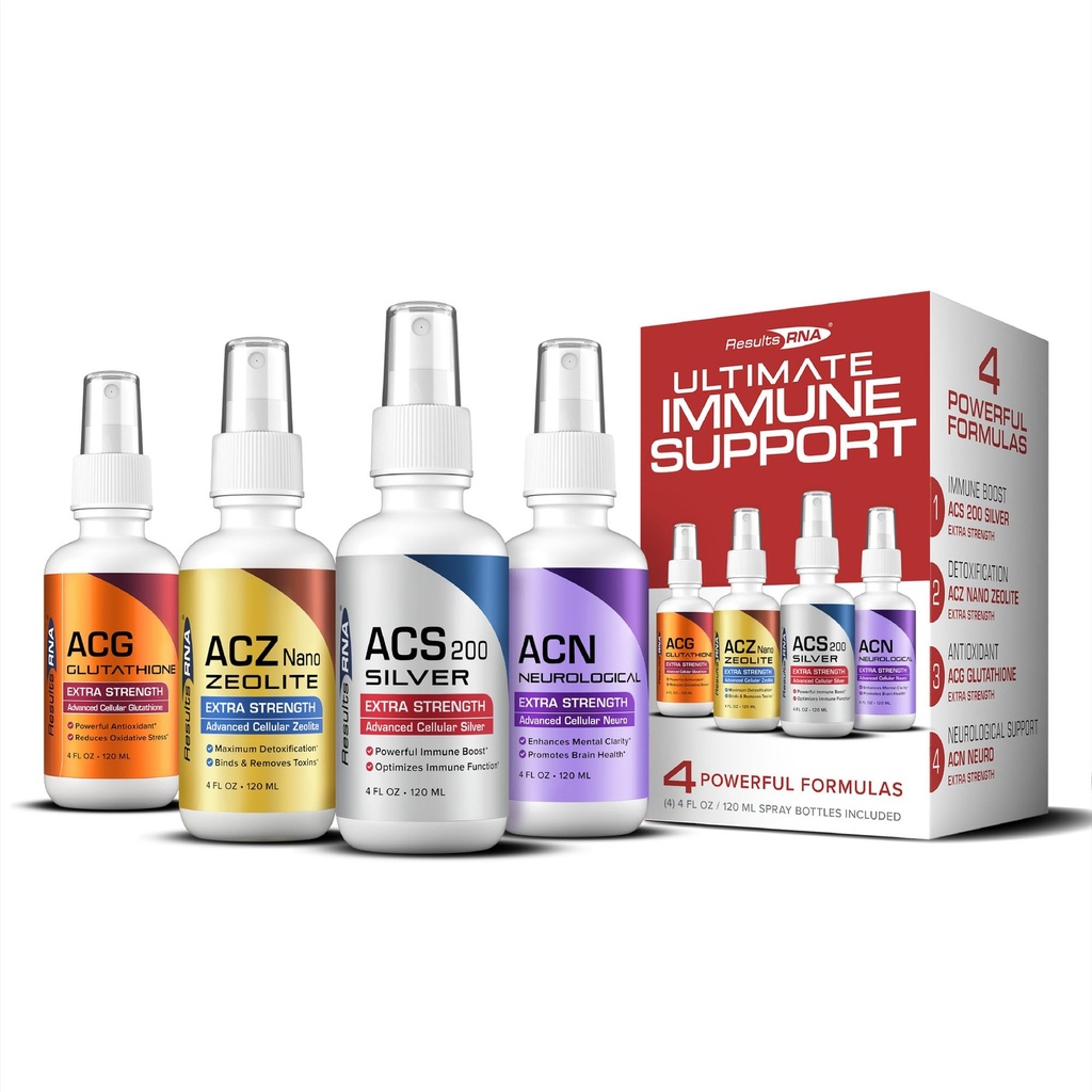 Rezultati RNA – Ultimate Imunski podporni sistem – ACS 200 Srebrni/ACZ Nano Zeolit/ACG Glutatione/ACN Neuro Napredni imunski podporni sistem na voljo – priporočajo zdravniki po svetu