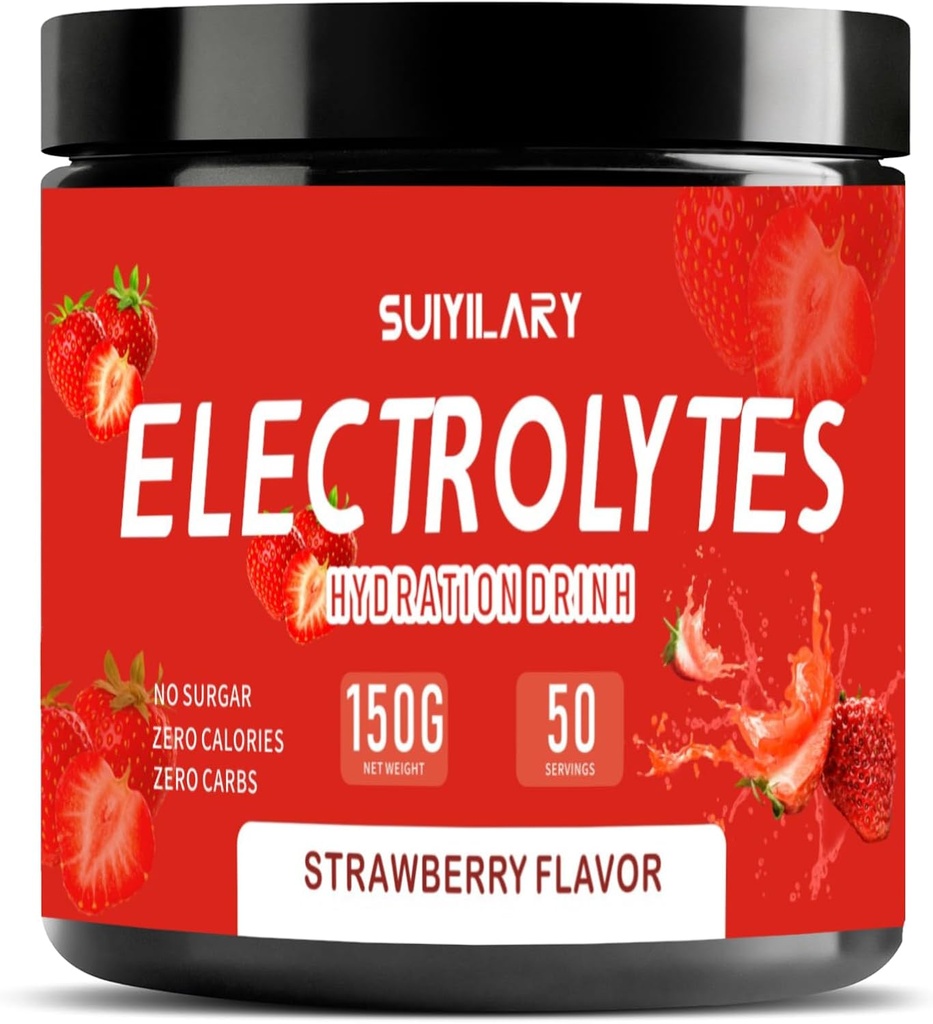 Elektroliti v prahu Brez sladkorja Brez ogljikovih hidratov, Keto Daily Electrolyte Drink Mix, Kalij & Sol Hidracija v prahu Elektroliti Zero Calorie Sugar Brez elektrolita v prahu, Jagoda 50 Serving