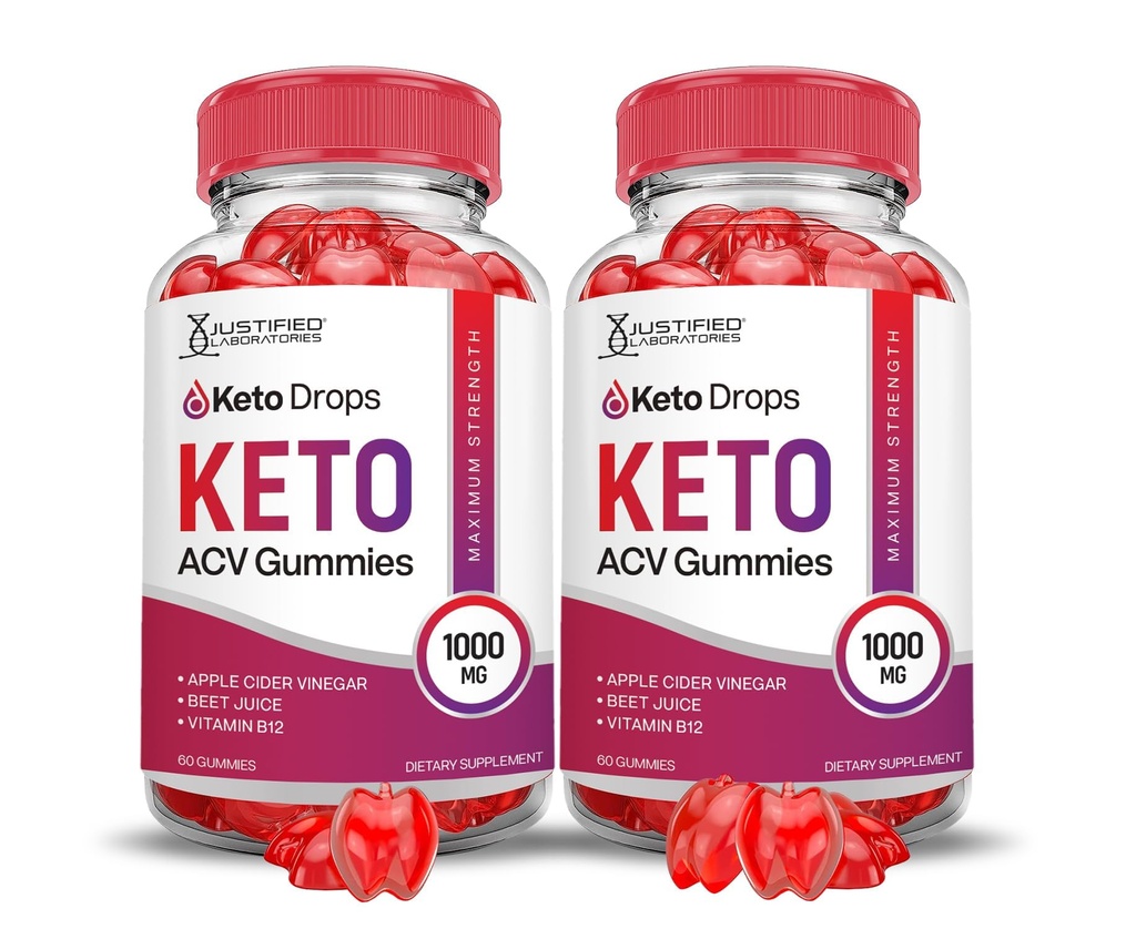 Upravičeni laboratoriji (2 paket Keto kapljice Keto ACV Gummies Napredno Formula 1000MG Oblikovana z peete Juice v prahu B12 Vegan Non GSO 120 Gummys