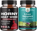 Bunde of Horny Kozja trava za moške - Dodatna moč moški dodatek za Stamina & energetika in čiščenje jeter Detox in popravila - Silymarin mleko Thistle z Dandelion koren Choline pesetroot artičoke ekstrakt