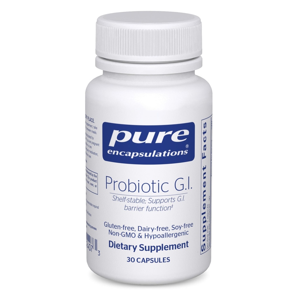 Čiste enkapsulacije Probiotik G.I. - Rokavice Stable Probiotic za črevesno zdravje in gastrointestinalno podporo - z Lactobacillus & Bifidobacterium - 30 kapsul
