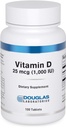 Douglas Laboratories Vitamin D 25 μg (1.000 i.e.) - D3 Vitamin - za imuno podporo, zdravje kosti in zob* - D Vitamin kot holekalciferol - 100 tablet