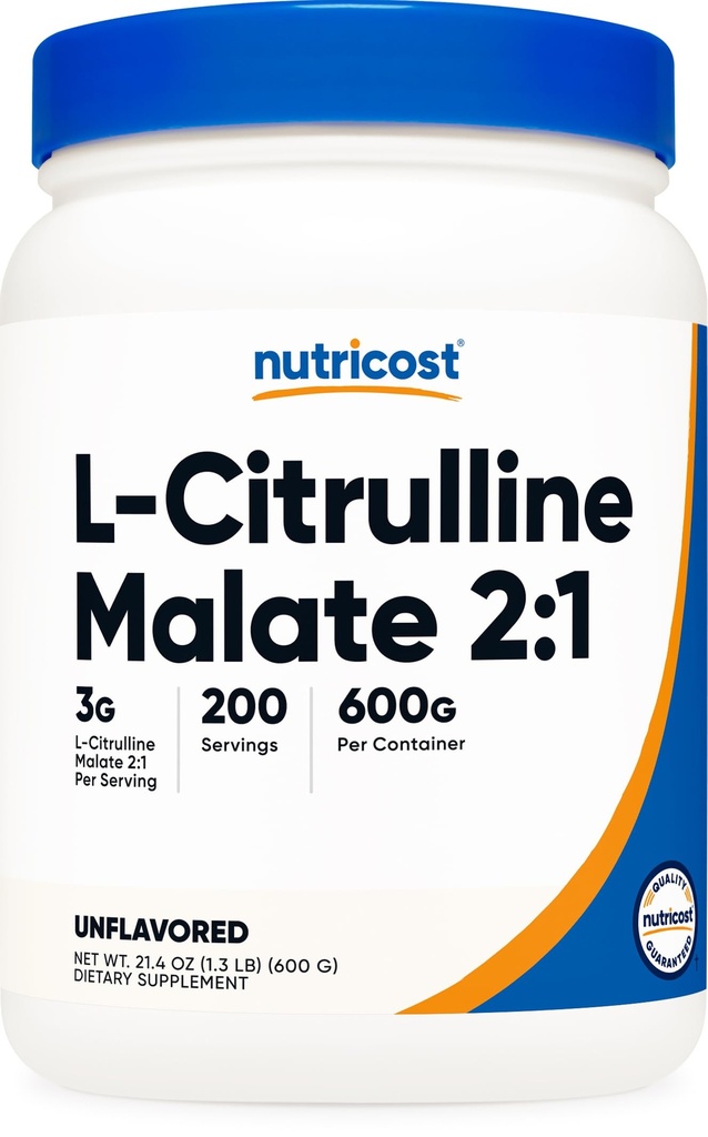 Nutricost L-citrulin malat (2:1) prašek (600 gramov)