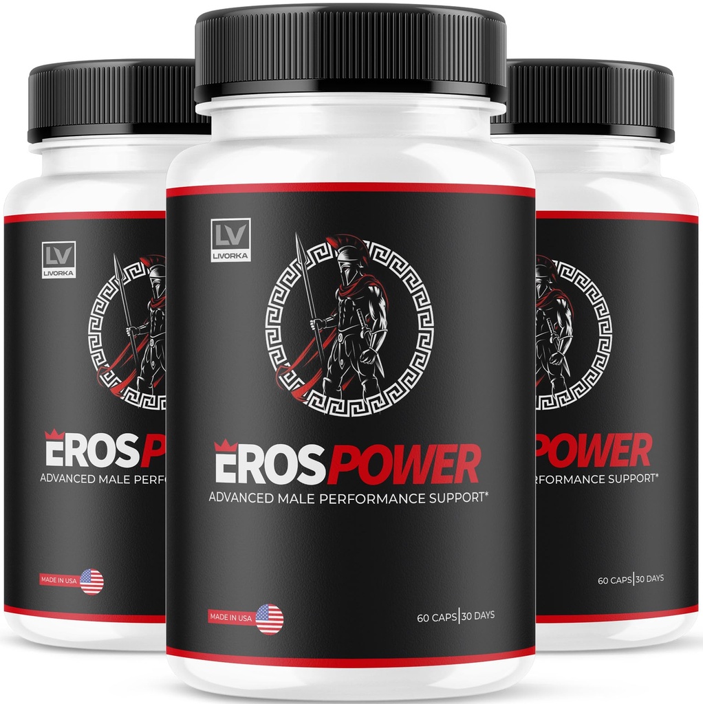 (3 paket) Eros Power Supplement - Eros Power Supplement za moške, Eros Power, Eros Powder Supplement, ErosPower Advanced Formula, Eros Power kapsule za moške, Eros Power tablete, 180 kapsul za 3 mesece