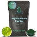 Holistični Bin Marine Phytoplankton Powder – Trajno Gojena v Nordic Green Water Farm – Nutrient-Dense Omega-3 Superfood – Bogata z aminokislinami, klorofil, vitamini in minerali trace – 50 Grams