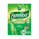 Benefiber On The Go Prebiotic Fiber Supplement prašek za digestivno zdravje, Daily Fiber prašek, Nearomatizirani prašk Packs - 28 palice (3.92 Ounces)