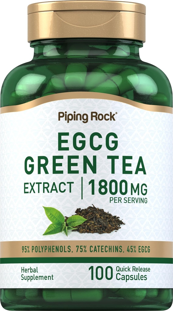 Piping Rock EGCG izvleček zelenega čaja 1800 mg 