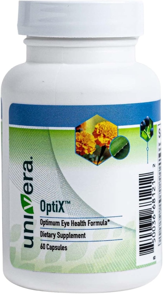 Univera OptiX, Eye Vitamini, Lutein, Zeaksantin, Vitamin C, Cink, Beta karoten, borovnica, Selen, Podpira očesne seve, Ohranja zdrave očesne leče, 30 dan dobave