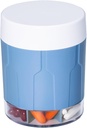Betife Extra velik dodaten organizator, Weekly tablete Organizator steklenica, Dnevne tablete Dispenser s 7 Velikih delov, Organizator, da držite 7 Day Vitamin medicine,21 Nalepke in čopič za čiščenje (modra)