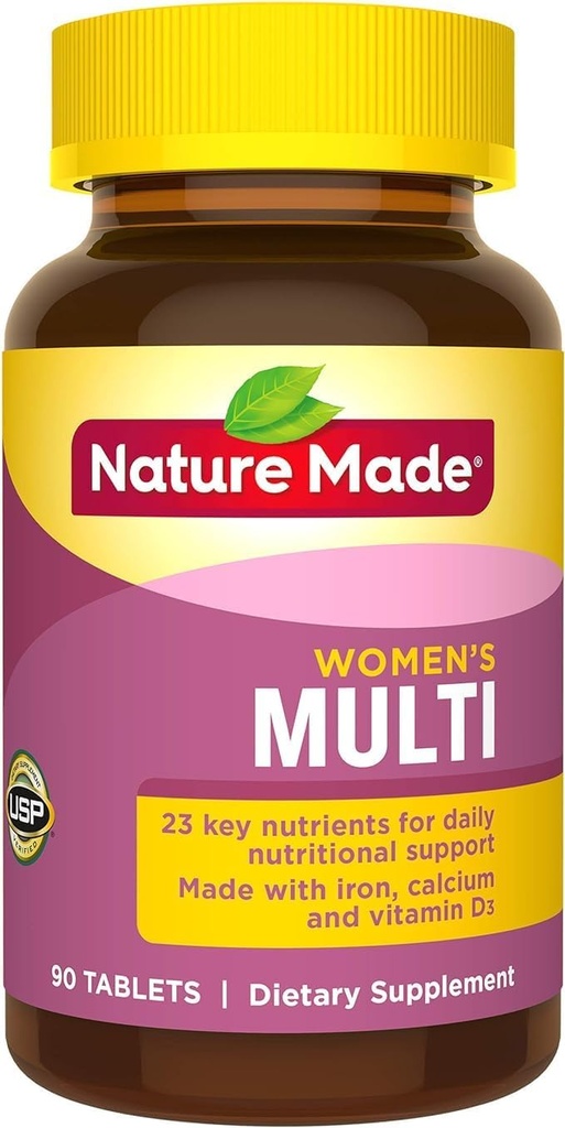 Narava narejene ženske multivitaminske tablete, 90 za dnevno prehransko podporo† (Packaging May Vary)