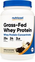 Nutricost Grass-Fed koncentrat sirotkinih beljakovin (Vanilla) 2LBS - nedenaturiran, brez glutena