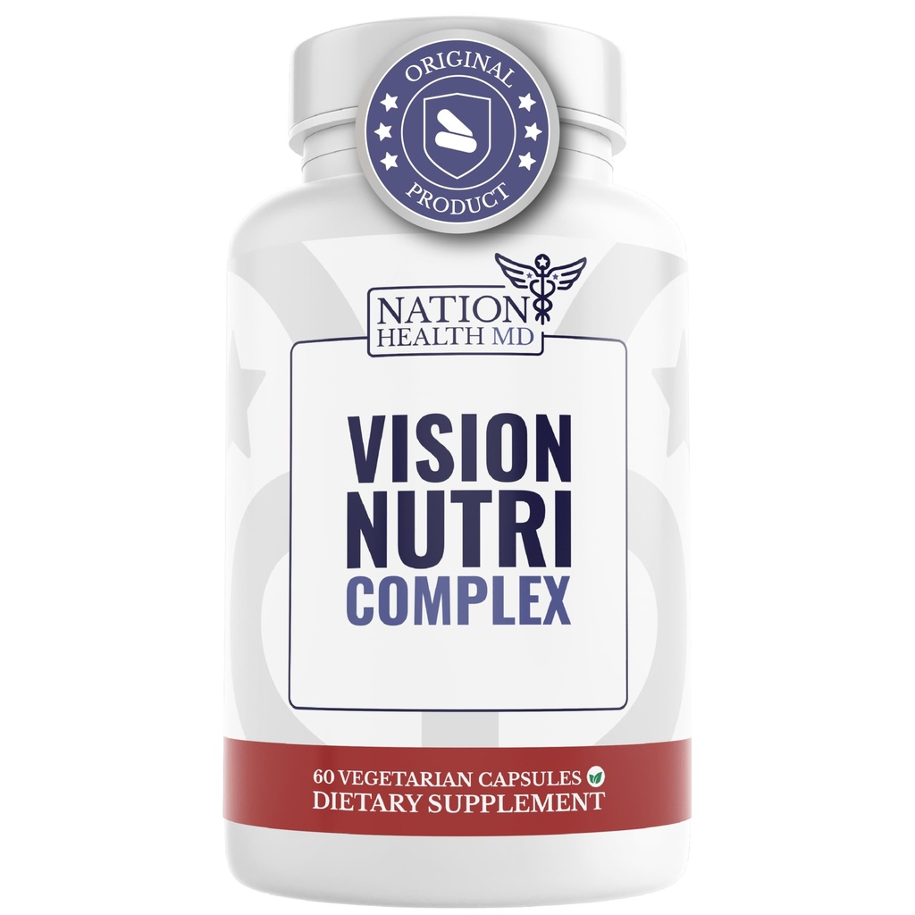 Vision Nutri Complex - Eye Vitamini z luteinom, borovnico - Oko in vid Zdravje za moške in ženske - 60 kapsul