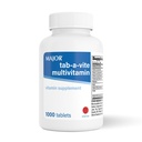 MAJOR Tab-A-Vite Multivitamin Tablets - Gluten-Free Multivitamin for Adults, Supports Overall Health, Multimineral Supplement, 1000 Count