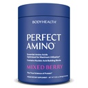 BodyHealth PerfectAmino Powder - BCAA in EAA Powder for Pre and Post Workout - Energijski napitek aminokislin za moške in ženske za podporo najete mišice in okrevanje - mešane jagode - 60 Servisi