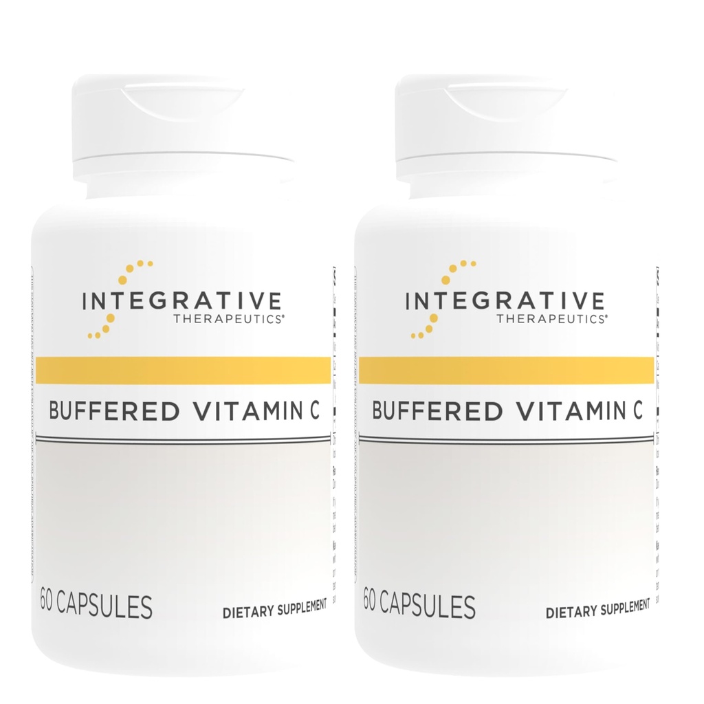Integrativne terapije Pohabljen vitamin C - Antioksidant podpora dopolnilo za zdrave kože in povezane tkiva* - Vegan & Gluten-free - 60 kapsul (2 pakiranji)