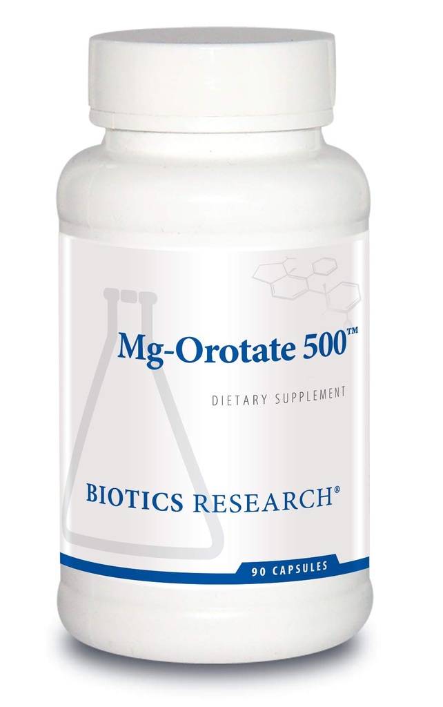 Biotics Research Mg Orotat 500mgTM Magnezijev orotat - 2 kapsuli na serviranje (1000mg) - Kardiovaskularna podpora Zdravje srca, Splošna sprostitev, Izboljša sproščanje spanja in mišic - 90 kapic