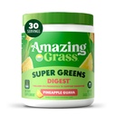 Neverjetna travnata zelena mešanica: Super zelena powder smoothie Mix for Digestion Podpora z organsko spirulina, Klorella, pesa koren prahu, Prebavne encimi in probiotiki, 30 Servinges