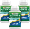 Najboljši naravni vitamin B1 kot tiamin mononitrat 500 mg 120 tablete (120 število (paket 3))