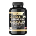Quercetin z bromelain cink Vitamin C Vitamin D Elderberry - 120 Veggie kapsule, Non-GMO, Gluten-free 