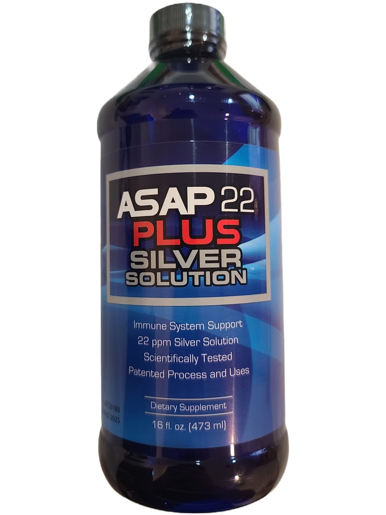 Ameriški Biotech Labs - ASAP 22 Plus Silver Solution - Podpora imunskega sistema, 22 ppm Silver Solution Dietary Supplement - (16 oz)