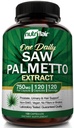NutriFlair Saw Palmetto Extract 750mg, 120 Kapsule - Natural Prostata Supplement & Berry Health Support - pomaga Block DHT za preprečevanje izpadanja las in pomaga zmanjšati pogosto uriniranje, za ženske in moške