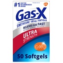 Plin-X Ultra Jakost Plin Relief Softgels s Simeticone 180 mg za Bloating Relief - 50 Število