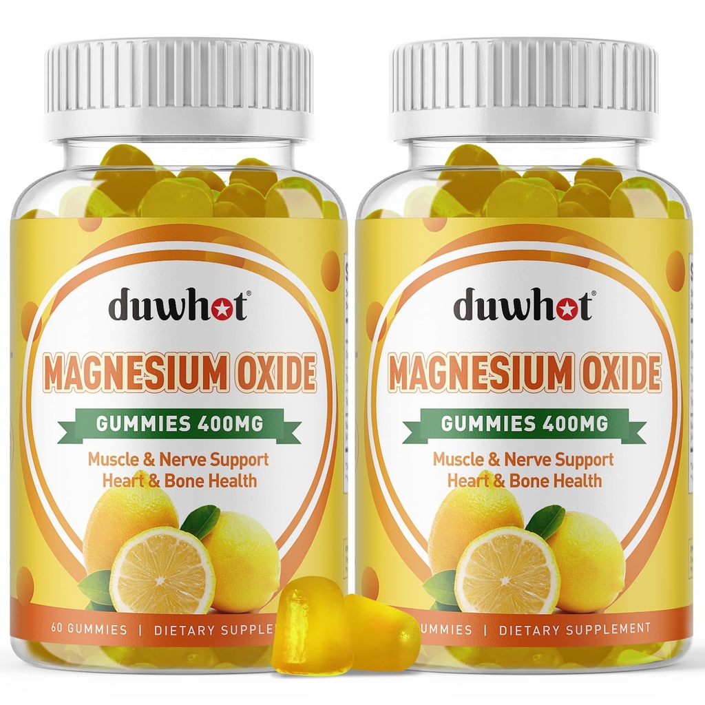 Magnezijev oksid Gumies 400mg, Magnezijev oksid Žvečljivi dodatek za odrasle in otroke, živec, mišice, podporo kosti in srca, ne GSO, pektin, Vegan, 120