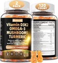 Vitamin D3 5000iu(125mcg) + vitamin K2(MK7) Gumiji z Algae Omega 3 