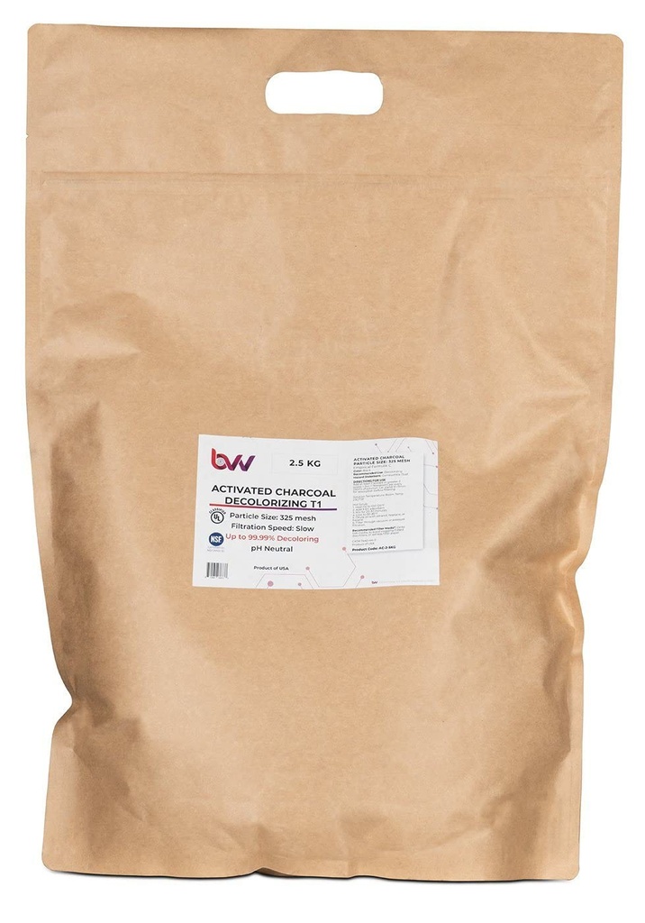 BVV Aktiviran trdi les Ogljik Razbarvanje T1 (100% Hardwood Charcoal)-2,5Kg
