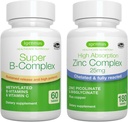 Super B-kompleks + Cinkov kompleks Vegan paket, Metilirana trajen release B kompleks + 25mg kelirani cinkov pikolinat & biglicinat z bakrom, Igennus