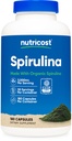 Nutricost Spirulina 3.000mg, 180 Kapsule za 30 Servingov - COF Certified Made with Organic Spirulina, Gluten Free, Vegetarian