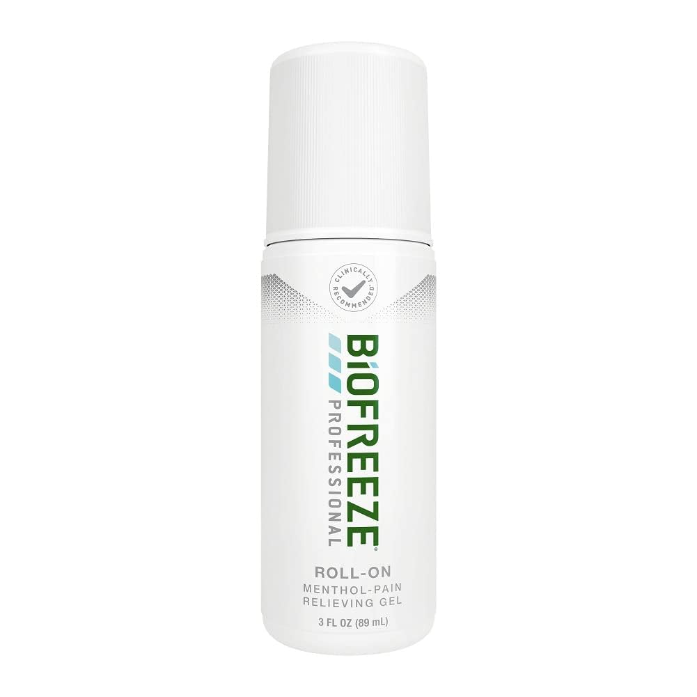 Biofreeze Professional Pain Relief Roll On, koleno in bolečine v spodnjem delu hrbta Relief, Artritis Pain Reliever, Relief bolečine v vratu, Cooling Joint Pain Relief, Roll-On Mentol Gel 3 Fl Oz