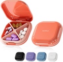 Majhne tablete, tablete Box, potovalne tablete Kontejner, Prenosna, Žepne tablete Primer za torbico, Mini tablete Organizator za medicino, srčkan 5 Barve (rdeče)