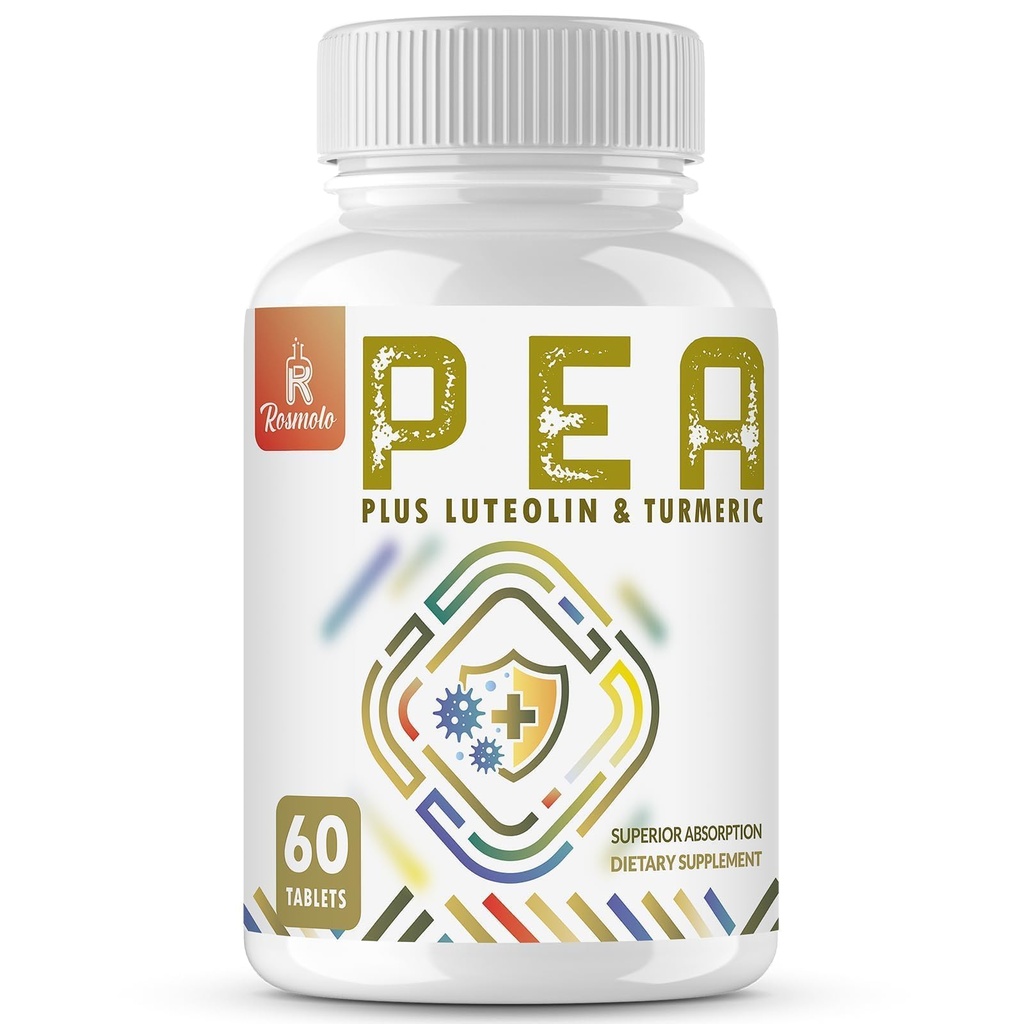 1500 MG Palmitoiletanolamid z luteolinom 98% in kurkuma, visoka absorpcija, mikroniziran Pea dodatek za neugodje- ZDA Made - 60 tablet