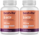 BESTVITE 5-HTP 100 mg (240 kapsul) (120 x 2) - brez stearat - brez povzročiteljev pretoka - brez GSO - brez glutena