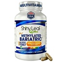 Shiny Leaf Bariatric multivitamin brez železa - Vitamini za Gastric Bypass & Sleeve, 1 Dnevna kapsula W Vitamin A, C, D, Biotin, Cink, B12, K, Vegetarian, Soy-free, GMP Cert., Izdelano v ZDA (30 Ct.)